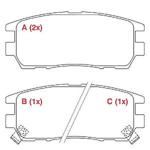 PASTILHA DE FREIO FREIO PAJERO FULL TRAS