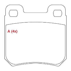 PASTILHA DE FREIO FREIO OMEGA TRAS.