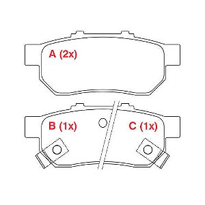 PASTILHA DE FREIO FREIO NEW FIT TRAS