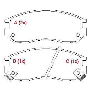 PASTILHA DE FREIO FREIO MITSUBISHI / ECLIPSE