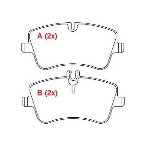 PASTILHA DE FREIO FREIO MERCEDES SERIE C 01