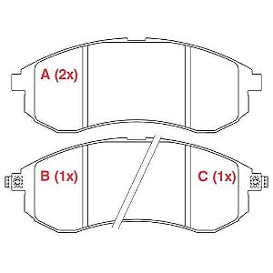 PASTILHA DE FREIO FREIO L-200 2003>