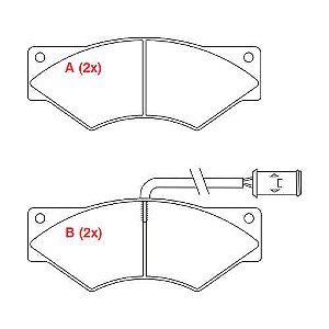 PASTILHA DE FREIO FREIO IVECO 5912