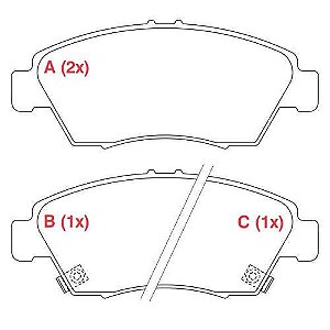 PASTILHA DE FREIO FREIO HONDA CIVIC