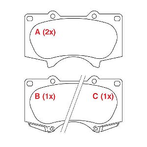 PASTILHA DE FREIO FREIO HILLUX SRV 2009/ SW
