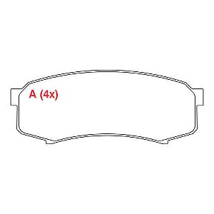 PASTILHA DE FREIO FREIO HILLUX SRV 2009 TRA