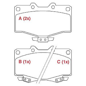 PASTILHA DE FREIO FREIO HILLUX 4X4
