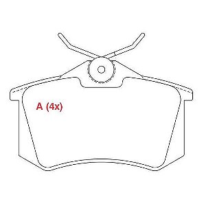 PASTILHA DE FREIO FREIO GOLF TRAS