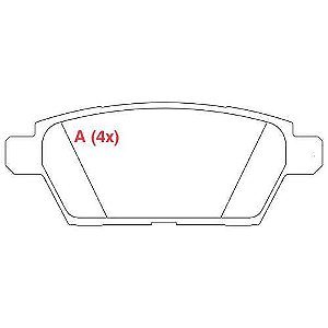 PASTILHA DE FREIO FREIO FUSION TRAS