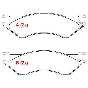 PASTILHA DE FREIO FREIO DODGE RAM 2500 05>