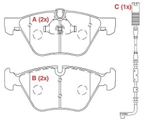 Pastilha de Freio Cerâmica (Jogo) BMW