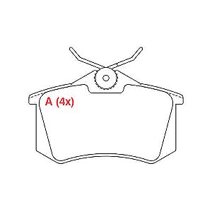 PASTILHA DE FREIO FREIO C4 PALLAS TRAS