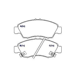 PASTILHA DE FREIO DIANTEIRA CHEVROLET SPIN 2017 ECO1575