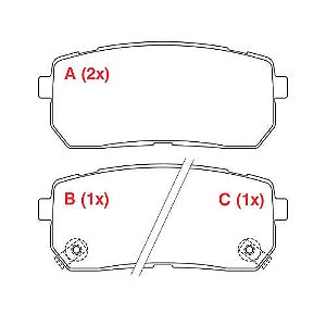 Pastilha de Freio Vera Cruz Traseira