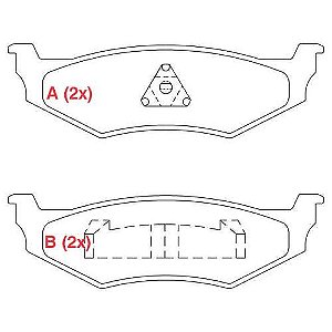 PASTILHA DE FREIO FREIO STRATUS JR