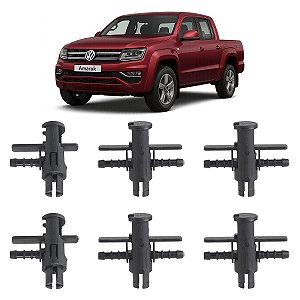 Kit 6 Conector T e L Retorno Bico Injetor Amarok V6 3.0 Tdi 2017+