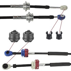 Kit 4 Bucha Reparo Cabo Seletor De Marcha Alavanca Câmbio Citroen C3 1.4 1.6 2002/...