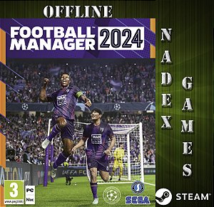 Football Manager 2024 + In-game Editor + Brasil Mundi Up 100% Atualizado Steam Offline + JOGO BRINDE