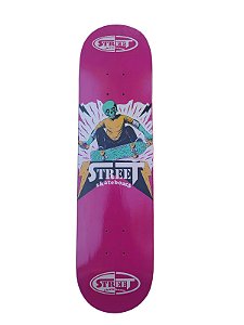 shape de skate profissional marfim Caveira Rosa
