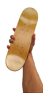 mini Shape Skate para Decoração liso cor natural madeira
