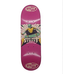 mini Shape Skate para Decoração, estampa Caveira Rosa