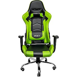 Cadeira Gamer MX7 Giratoria Preto/Verde MYMAX