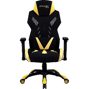 Cadeira Gamer MX13 Giratoria Preto/Amarelo MYMAX