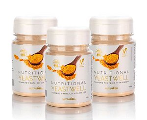 Kit 3X Levedura Nutritional Yeastwell 140g - Nutrawell