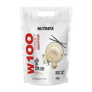 W100 Whey Protein Sabor Creme de Baunilha 900g - Nutrata