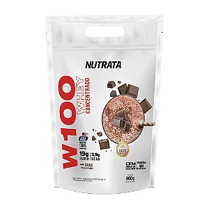 W100 Whey Protein Sabor Double Chocolate 900g - Nutrata