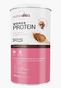 Woman Protein Proteína Colágeno Sabor Cacau 405g - Nutrawell
