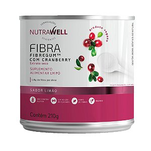 Fibra Fibregum Com Cranberry 210g - Nutrawell