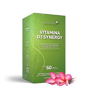 Vitamina D3 Synergy 1200mg - 60 Cápsulas - Puravida