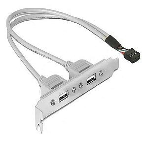 Espelho Traseiro 2x USB 2.0 9 Pinos