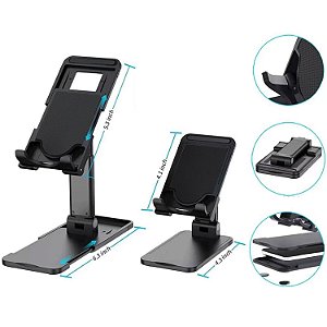 Suporte Universal para Celular e Tablet Preto Metal KP-SP224 Knup