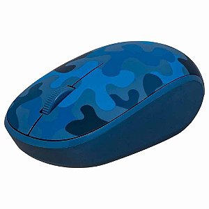 Mouse Sem Fio Glacier Bluetooth Ambidestro Camuflagem Azul Microsoft