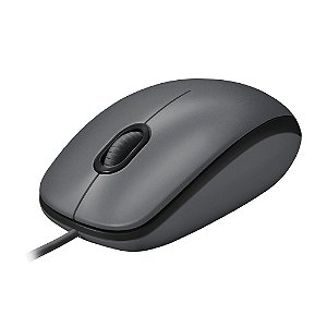 Mouse USB 1000DPI M100 Preto Básico Design Ambidestro Logitech