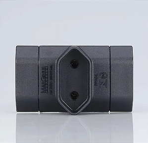 Adaptador de Tomada T 3x Benjamim 2 Pinos 10A Margirus