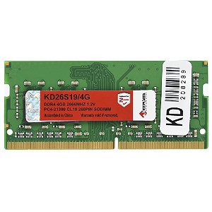 Memoria Notebook DDR4 4GB 2666MHz Keepdata