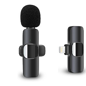 Microfone de Lapela Sem Fio Preto MT-2218A Tomate