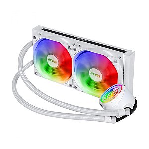 Water Cooler Branco PCyes Nix 2 ARGB 240mm Intel e AMD para PC TDP 250W PCYWCNIX240W