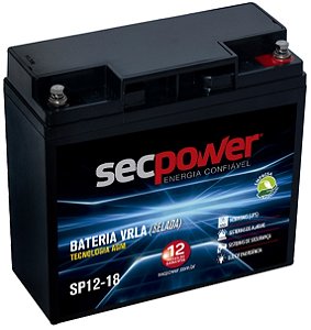 Bateria Selada VRLA 12V 18A SP12-18 SecPower