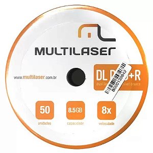 Mídia Dual Layer DL DVD+R Imprimível Branco Multilaser 1 Unidade