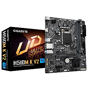 Placa Mãe Gigabyte mATX H510M K DDR4 LGA 1200 M.2 USB 3.0 HDMI