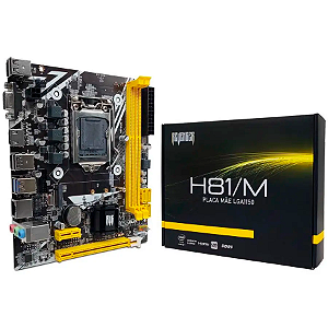 Placa Mãe Revenger LGA 1150 H81/M mATX DDR3 HDMI VGA USB 3.0 M.2 NVME