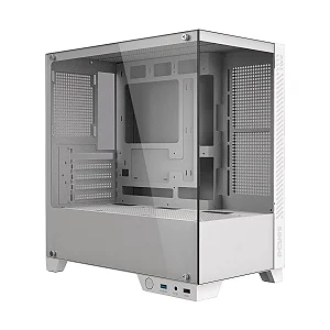Gabinete Gamer PCYes Forcefield White Ghost GFFTWRWG Mid Tower mATX Vidro Temperado Branco USB 3.0