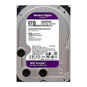 HD Purple 6TB SATA Cache 256GB 5400RPM WD64PURZ Surveillance Western Digital