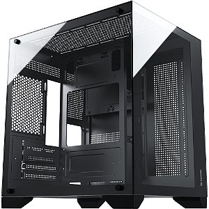 Gabinete Gamer Fortrek Clarity Black Mid Tower Aquário Vidro Temperado Suporte Micro ATX/ITX USB 3.0