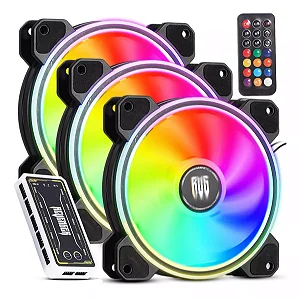 KIT 3 Coolers ARGB + Controladora G-VR333K Revenger