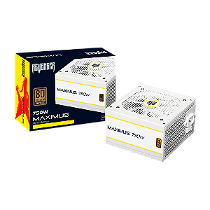 Fonte Gamer 750W Real Branca 80 Plus Bronze Maximus FO-MAX06 Revenger